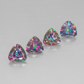 Gemas de topacio místico multicolor natural de  ct, trillón, VVS-VS