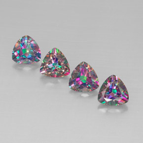 Gemas de topacio místico multicolor natural de  ct, trillón, VVS-VS