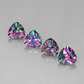Gemas de topacio místico multicolor natural de  ct, trillón, VVS-VS