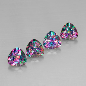 Gemas de topacio místico multicolor natural de  ct, trillón, VVS-VS