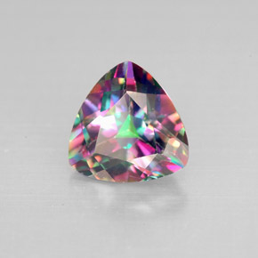 Topacio místico multicolor natural de 2,19 ct, trillón, VS