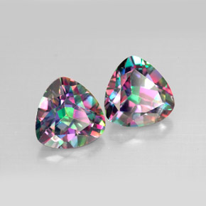 Gemas de topacio místico multicolor natural de  ct, trillón, VVS-VS