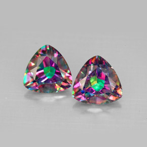 Gemas de topacio místico multicolor natural de  ct, trillón, VVS-VS