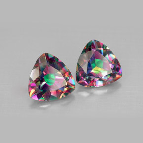 Gemas de topacio místico multicolor natural de  ct, trillón, VVS-VS