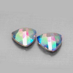 Gemas de topacio místico multicolor natural de  ct, trillón, VVS-VS