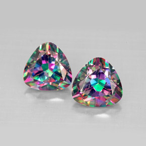 Gemas de topacio místico multicolor natural de  ct, trillón, VVS-VS