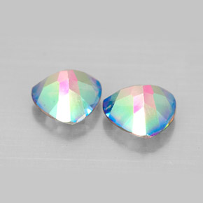 Gemas de topacio místico multicolor natural de  ct, trillón, VVS-VS