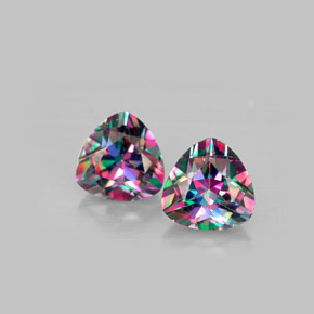 Gemas de topacio místico multicolor natural de  ct, trillón, VVS-VS