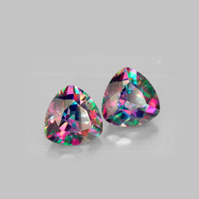 Gemas de topacio místico multicolor natural de  ct, trillón, VVS-VS