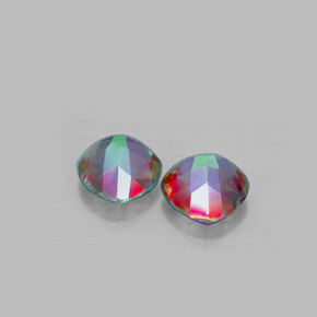 Gemas de topacio místico multicolor natural de  ct, trillón, VVS-VS