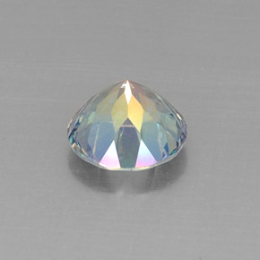 Topacio místico multicolor natural de 4,67 ct, corte redondo, VS