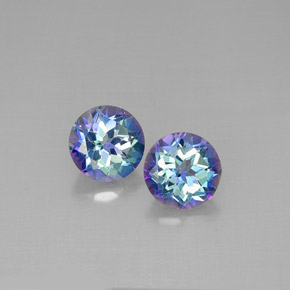 Gemas de Topacio místico Arcoíris superior natural de  ct, Corte Redondo, VVS-VS