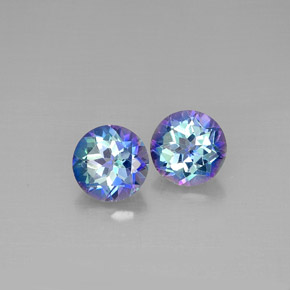 Gemas de Topacio místico Arcoíris superior natural de  ct, Corte Redondo, VVS-VS