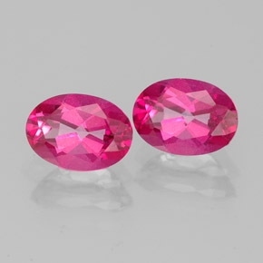 Gemas de topacio místico naranja frambuesa natural de  ct, corte óvalo, VVS