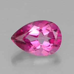 Topacio místico rojo natural de 2,36 ct, en forma de pera, VVS