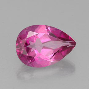 Topacio místico rojo natural de 2,36 ct, en forma de pera, VVS