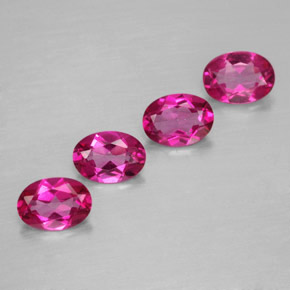 Gemas de topacio místico rojo natural de  ct, corte óvalo, VVS