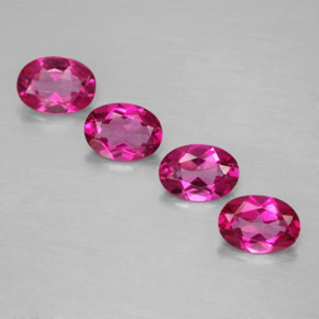 Gemas de topacio místico rojo natural de  ct, corte óvalo, VVS