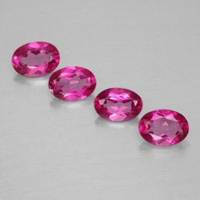 Gemas de topacio místico rojo natural de  ct, corte óvalo, VVS