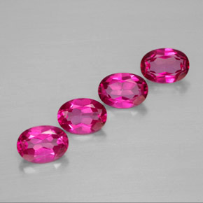 Gemas de topacio místico rojo natural de  ct, corte óvalo, VVS