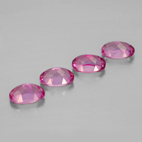 Gemas de topacio místico rojo natural de  ct, corte óvalo, VVS
