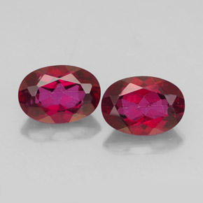 Gemas de topacio místico rojo natural de  ct, corte óvalo, VVS-VS