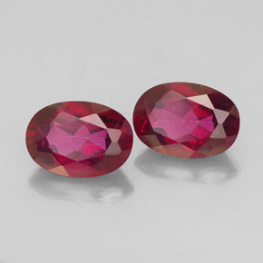 Gemas de topacio místico rojo natural de  ct, corte óvalo, VVS-VS