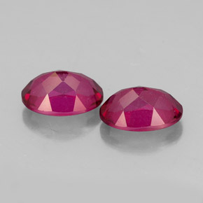 Gemas de topacio místico rojo natural de  ct, corte óvalo, VVS-VS