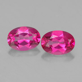 Gemas de topacio místico rojo natural de  ct, corte óvalo, VVS