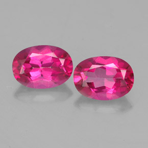 Gemas de topacio místico rojo natural de  ct, corte óvalo, VVS