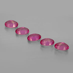 Gemas de topacio místico rojo natural de  ct, corte óvalo, VVS
