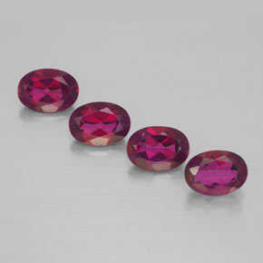 Gemas de topacio místico rojo natural de  ct, corte óvalo, VVS-VS