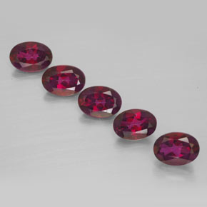 Gemas de topacio místico rojo natural de  ct, corte óvalo, VVS-VS