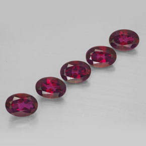 Gemas de topacio místico rojo natural de  ct, corte óvalo, VVS-VS
