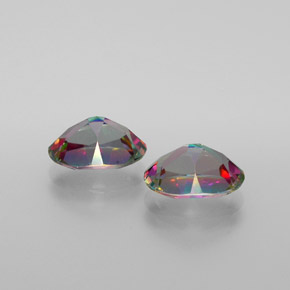 Gemas de Topacio místico Arcoíris multicolor natural de  ct, Corte Óvalo, VVS-VS