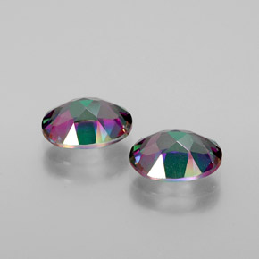 Gemas de Topacio místico Arcoíris multicolor natural de  ct, Corte Óvalo, VVS-VS