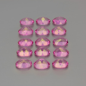 Gemas de topacio místico rosa natural de  ct, corte óvalo, VVS-VS