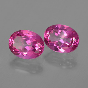Gemas de topacio místico rosa natural de  ct, corte óvalo, VS