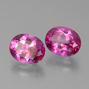 Gemas de topacio místico rosado púrpura natural de  ct, corte óvalo, VS