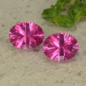 Gemas de Topacio místico Rosa oscuro natural de 4.41 ct, Corte Óvalo, VS