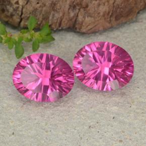 Gemas de topacio místico rosa natural de 4,72 ct, corte óvalo, VVS-VS