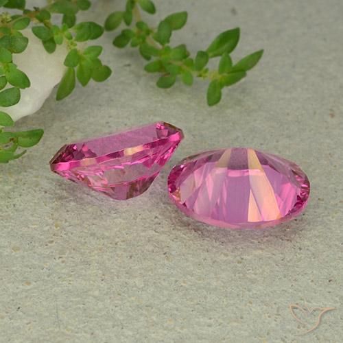 Gemas de Topacio místico Rosa oscuro natural de 10.01 ct, Corte Óvalo, VVS-VS