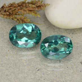 Gemas de topacio místico verde-azul natural de 3,26 ct, corte óvalo, VVS-VS