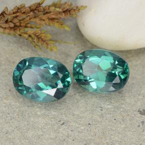 Gemas de topacio místico verde-azul natural de 3,26 ct, corte óvalo, VVS-VS