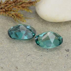 Gemas de topacio místico verde-azul natural de 3,26 ct, corte óvalo, VVS-VS