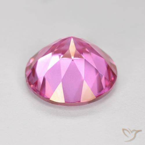 Topacio místico Magenta intenso natural de 4.05 ct, Redondo, VVS-VS