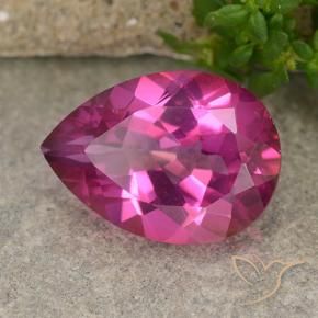 Topacio místico Rosa oscuro natural de 6.03 ct, En forma de pera, VVS-VS
