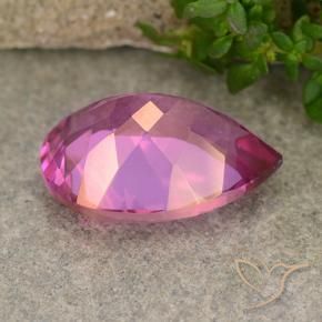 Topacio místico Rosa oscuro natural de 6.03 ct, En forma de pera, VVS-VS