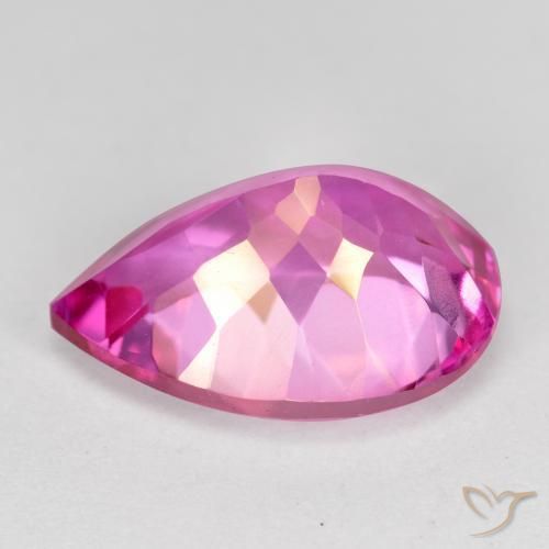 Topacio místico Rosado intenso natural de 7.00 ct, En forma de pera, VVS-VS