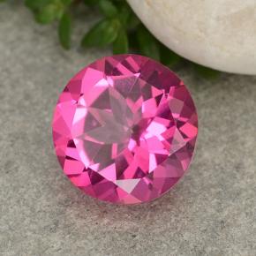 Topacio místico Rosado intenso natural de 3.90 ct, Corte Redondo, VVS-VS